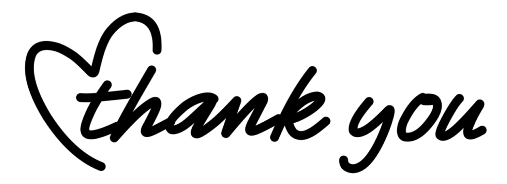 Thank you image with heart